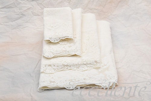 CH-T3076VIS イタリア製ハンドタオル　Versailles/アイボリー<br>Hand towel / Versailles Ivory