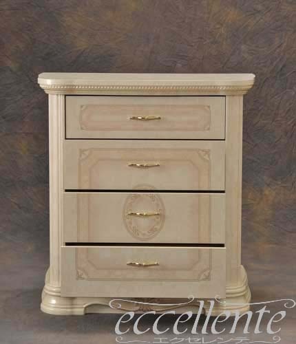 【サルタレッリ/Saltarelli】 イタリア製 スモール4段チェスト アマルフィ アイボリー｜AM-09W