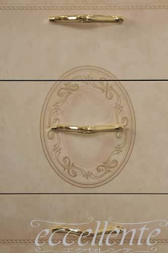 【サルタレッリ/Saltarelli】 イタリア製 スモール4段チェスト アマルフィ アイボリー｜AM-09W