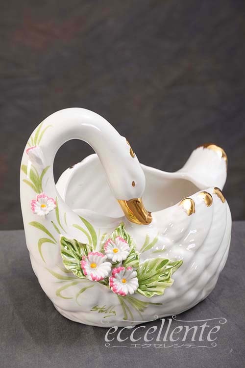 カポディモンテ イタリア製 陶器 白鳩