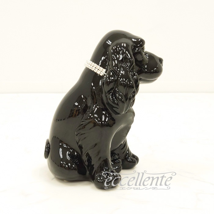 VO-71187CNL イタリア製 陶製置物 コッカー black with collar