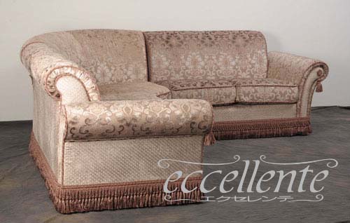 イタリア製 5シートコーナーソファ トパッツィオ バイオレット   5seat corner sofa Topazio/Violet｜CS-TOPAV2L,CS-TOPAVCO,CS-TOPAV2R