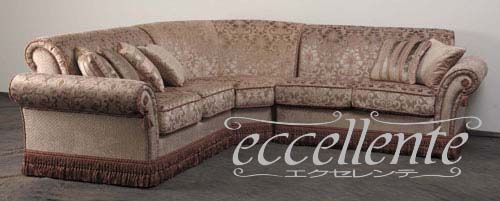 イタリア製 5シートコーナーソファ トパッツィオ バイオレット   5seat corner sofa Topazio/Violet｜CS-TOPAV2L,CS-TOPAVCO,CS-TOPAV2R