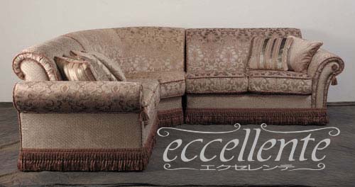 イタリア製 5シートコーナーソファ トパッツィオ バイオレット   5seat corner sofa Topazio/Violet｜CS-TOPAV2L,CS-TOPAVCO,CS-TOPAV2R