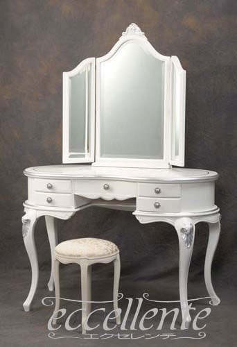 イタリア製 ドレッサー（スツール付）ホワイト アルテジャーナ社製 TV