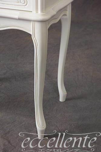 イタリア製 3段ナイトチェスト アンティークホワイト|2 drawer night chest/Antique white|TV-6209WA