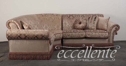 CS-TOPAVAL,CS-TOPAVCO,CS-TOPAV2R イタリア製 4シートコーナーソファ　トパッツィオ　バイオレット  4seat corner sofa Topazio/Violet