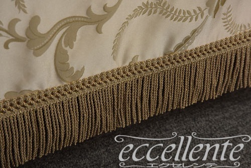 ベッドカバー 1面R／Elegance Beigeリーフ柄（F968.01）｜YA-BCS1RF5FV