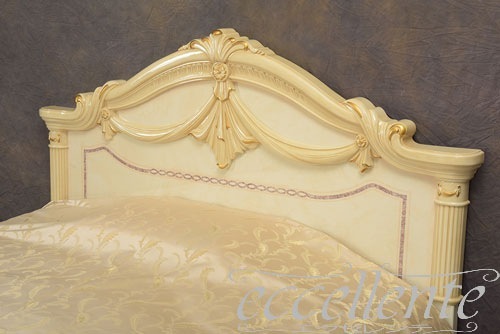 ベッドカバー 1面R／Elegance Beigeリーフ柄（F968.01）｜YA-BCS1RF5FV