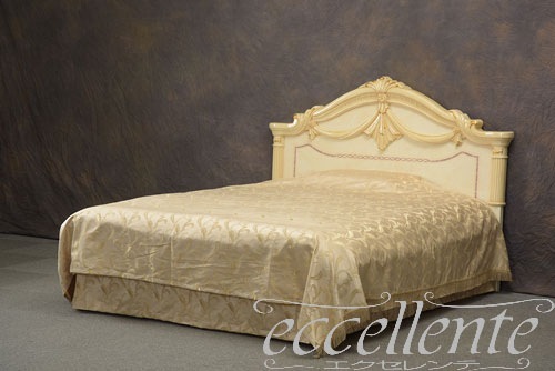 ベッドカバー 1面R／Elegance Beigeリーフ柄（F968.01）｜YA-BCS1RF5FV