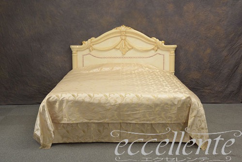 ベッドカバー 1面R／Elegance Beigeリーフ柄（F968.01）｜YA-BCS1RF5FV