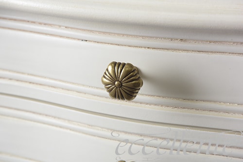 イタリア製 2段ナイトチェスト アンティークホワイト｜2 drawer night chest/Antique white｜TV-6207WA