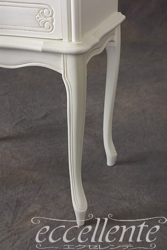 イタリア製 2段ナイトチェスト アンティークホワイト｜2 drawer night chest/Antique white｜TV-6207WA