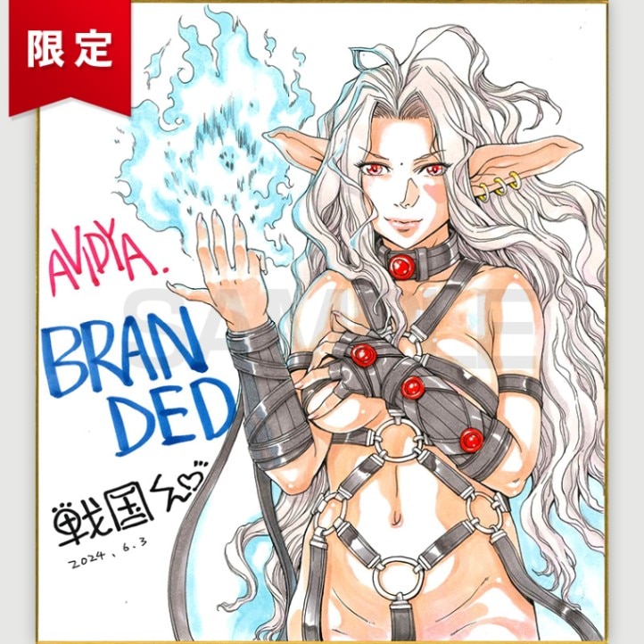 【限定1枚】戦国くん　完成品カラーイラスト色紙2　BRANDED『AVIDYA（アヴィディア）』