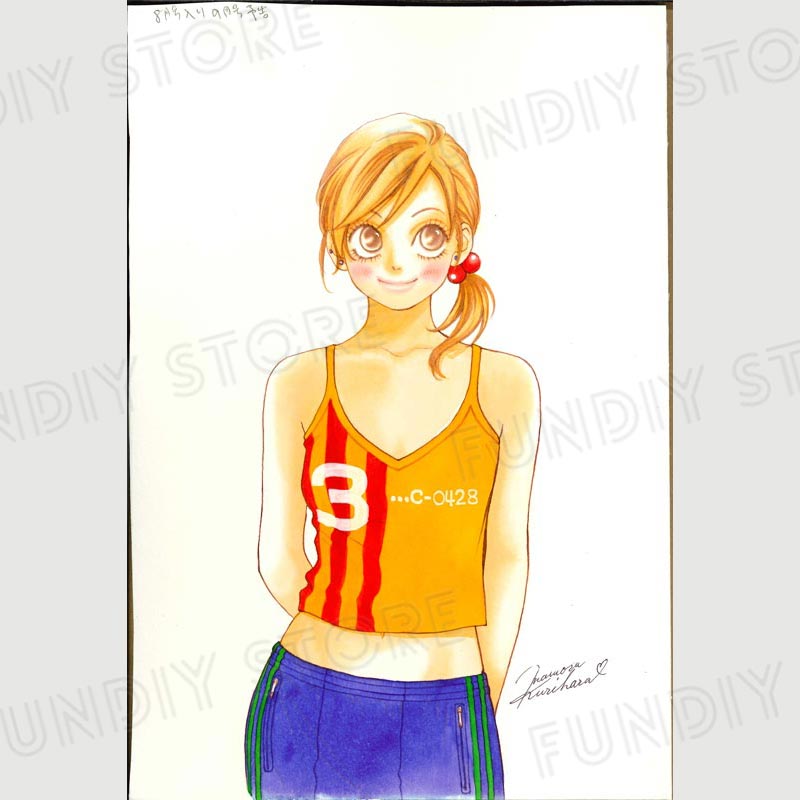 【限定1枚】栗原まもる先生　原画18『学園恋愛者！（ミサト）』予告カット用【生原画】