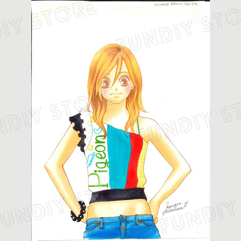 【限定1枚】栗原まもる先生　原画20『学園恋愛者！（ミサト）』予告カット用【生原画】