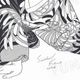【限定1枚】叶精作先生　原画329『紅と藍』第九話・トビラ絵【生原画】