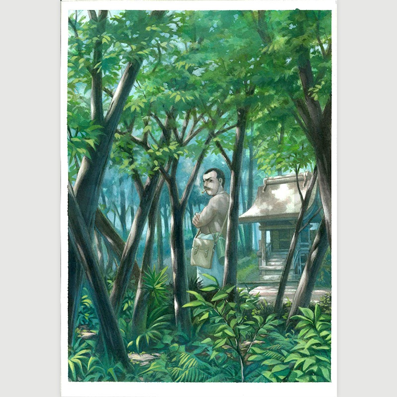 【サイレントオークション★7/19 12:00～7/25 23：59まで！】【限定１枚】岸大武郎先生　原画6 『てんぎゃん』C_神島篇