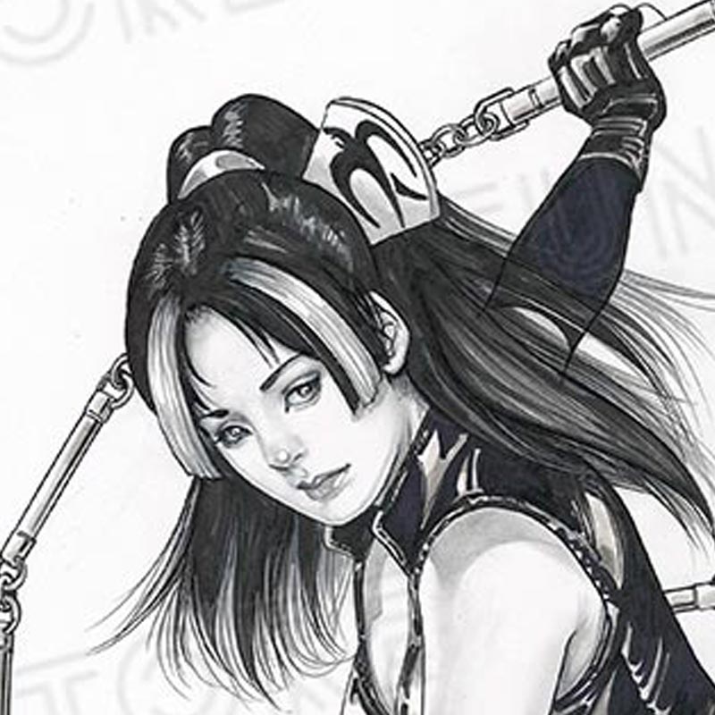 【限定1枚】叶精作先生　原画331『二代目女裏飛脚つばめ』表紙イラスト「コミック艶・vol.44」【生原画】