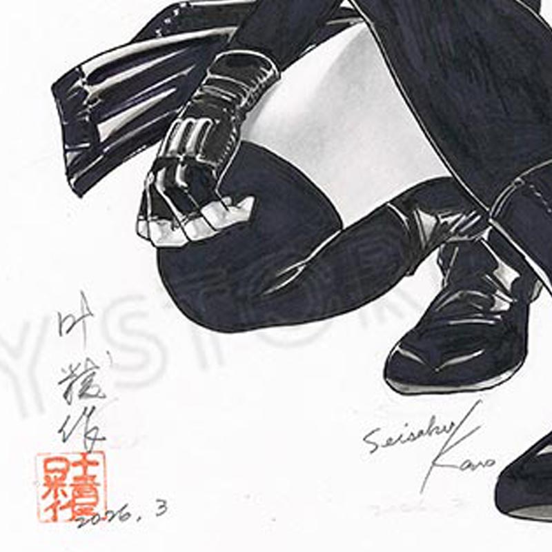 【限定1枚】叶精作先生　原画331『二代目女裏飛脚つばめ』表紙イラスト「コミック艶・vol.44」【生原画】