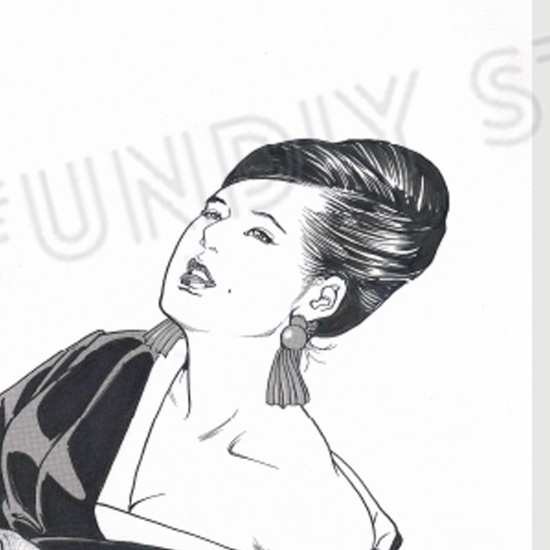 叶精作　カラー直筆原画 限定1枚】叶精作「仕留屋稼業・あさみ」グラビア・ピンナップ3