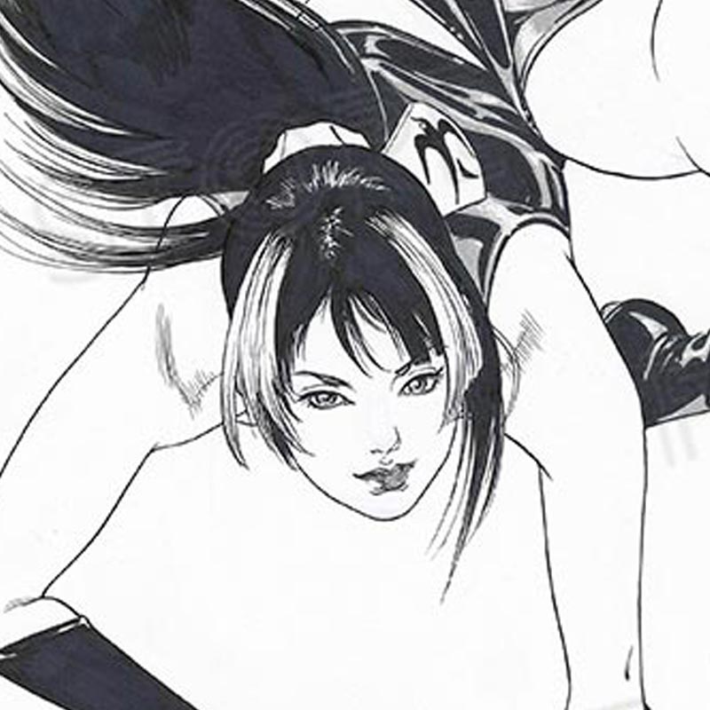 【限定1枚】叶精作先生　原画332『二代目女裏飛脚つばめ』第二話・トビラ絵【生原画】