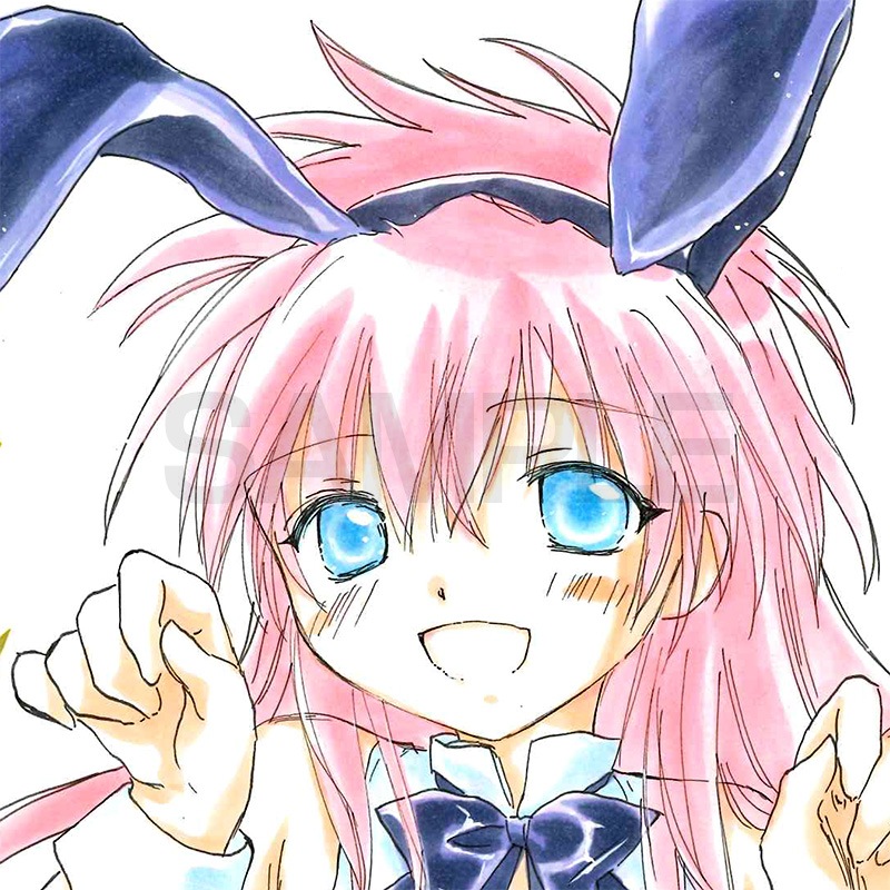 【サイレントオークション★3/25 15:00～！】【限定1枚】かなん先生　ギャラクシーエンジェル　完成品カラーイラスト色紙38『ミルフィーユ・桜葉』