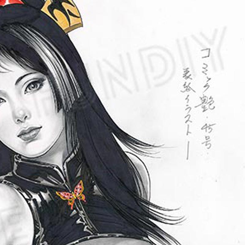 【限定1枚】叶精作先生　原画333『二代目女裏飛脚つばめ』表紙イラスト「コミック艶・vol.45」【生原画】