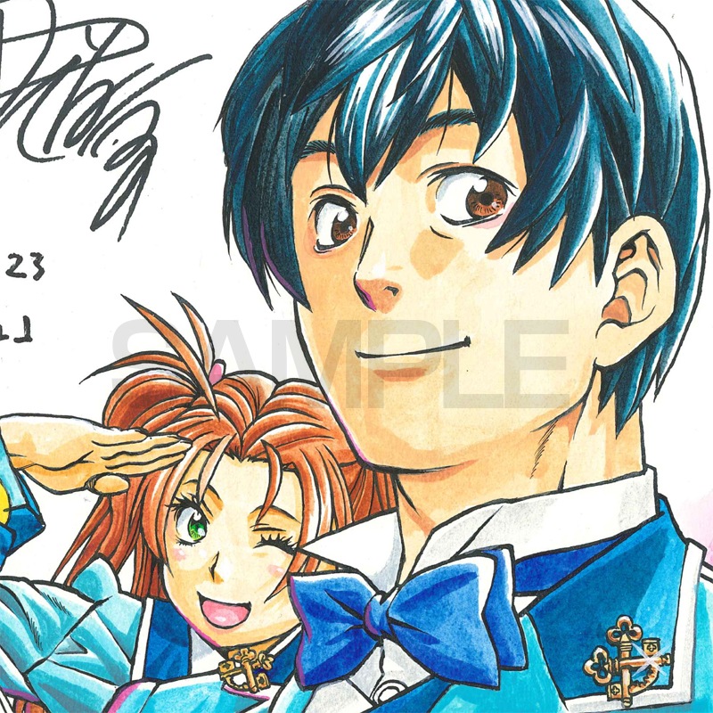 【限定１枚】藤栄道彦先生　完成品カラーイラスト色紙1「コンシェルジュ」