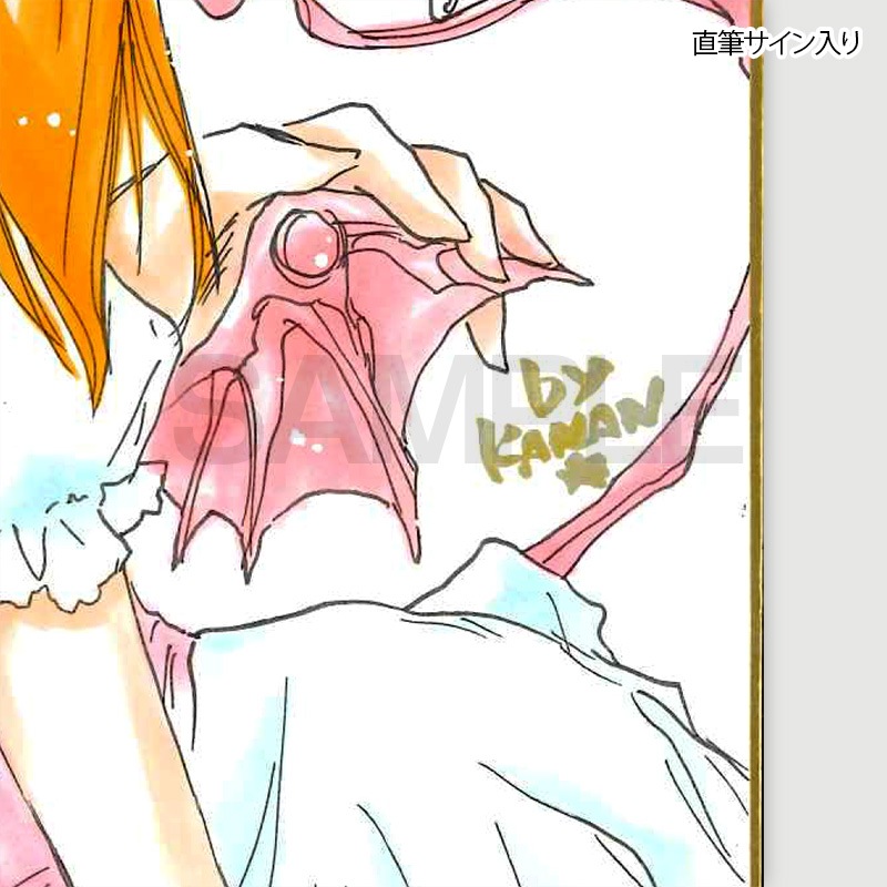 【サイレントオークション★10/4 12:00～10/9 23：59まで！】【限定1枚】かなん先生　ギャラクシーエンジェル　完成品カラーイラスト色紙72『アプリコット&アニス&リリィ（ハロウィン）』