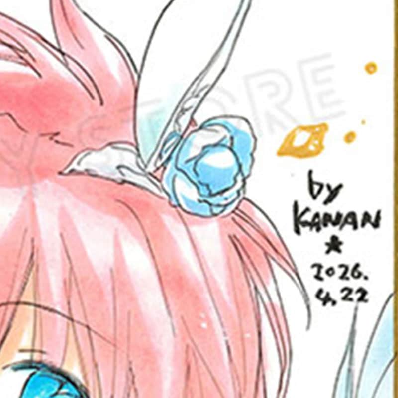 【限定1枚 ★サイレントオークション★4/28 12:00～5/11 23:59まで！】かなん先生　完成品カラーイラスト色紙104『ギャラクシーエンジェル』ミルフィーユ＆ヴァニラ（干支《午年》オプション）