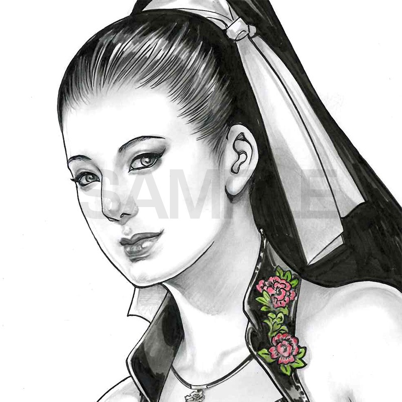 【限定1枚】叶精作「女裏飛脚・あずさ」イラスト5