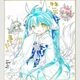 【限定1枚 ★サイレントオークション★4/28 12:00～5/11 23:59まで！】かなん先生　完成品カラーイラスト色紙106『ギャラクシーエンジェル』ミント＆ミニミルフィーユ＆ミニヴァニラ（干支《午年》オプション）