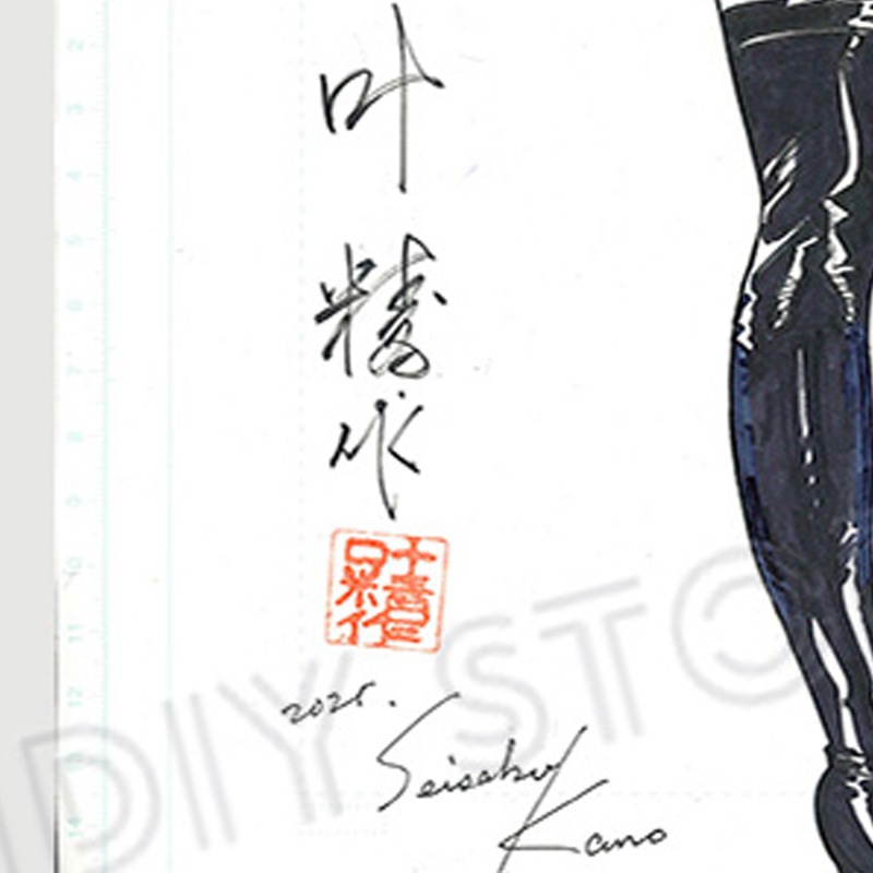 【限定1枚】叶精作先生　原画325『仕留屋稼業・あさみ』イラスト47（トビラ絵）【生原画】