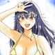 【限定1枚 ★サイレントオークション★5/8 18:00～5/18 23:59まで！】さんりようこ先生　完成品カラーイラスト色紙6『おねーさんが侵略中！？』天堂くれな（金ビキニ）