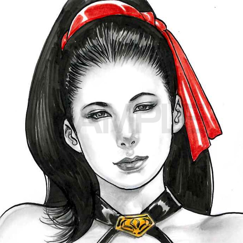 【限定1枚】叶精作「女裏飛脚・あずさ」イラスト7