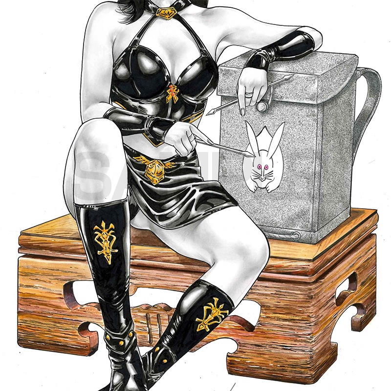 【限定1枚】叶精作「女裏飛脚・あずさ」イラスト7