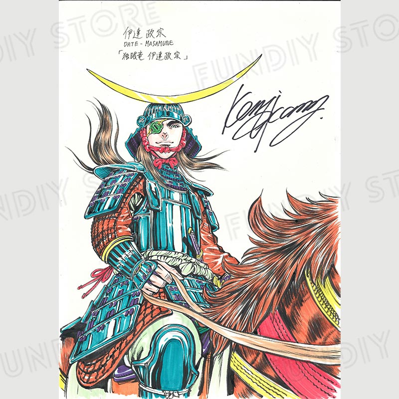 【限定1枚】岡村賢二先生　原画4『独眼竜伊達政宗』伊達政宗【生原画】