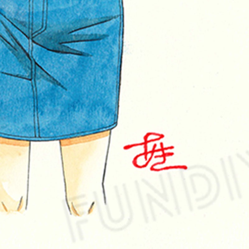 【限定1枚】新名あき先生　完成品カラーイラスト色紙2『またたび荘は猫屋敷』