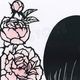 【限定1枚】真梛なぎ先生　完成品・切り絵色紙2『芍薬』