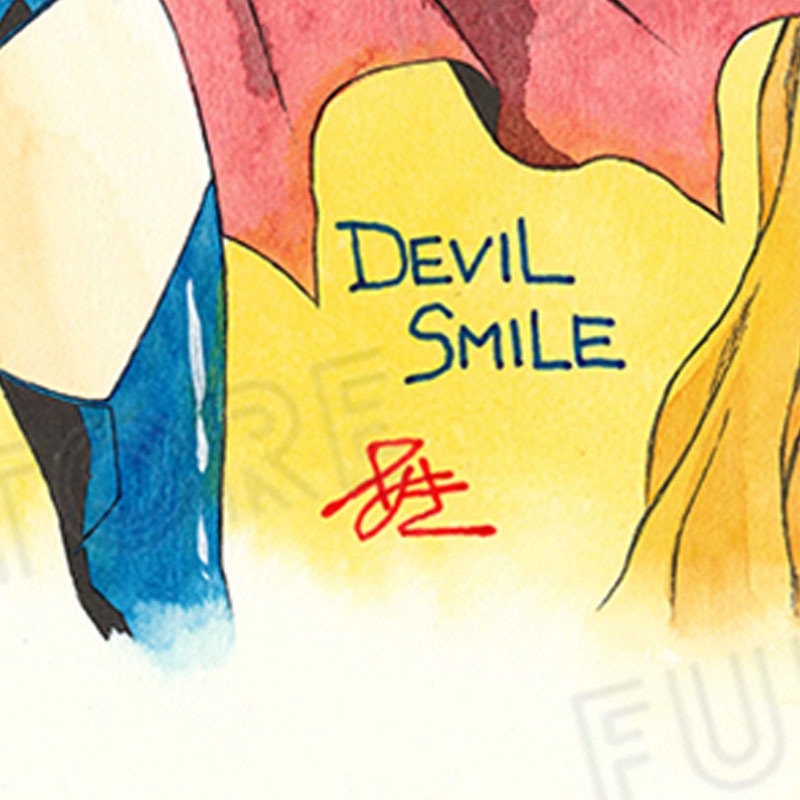 【限定1枚】新名あき先生　完成品カラーイラスト色紙4『Devil smile』