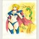 【限定1枚】新名あき先生　完成品カラーイラスト色紙4『Devil smile』