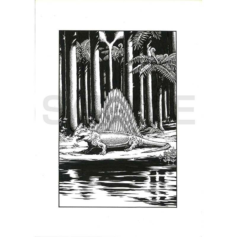 【サイレントオークション★11/6 12:00～！】岸大武郎先生　原画1『ディメトロドン』