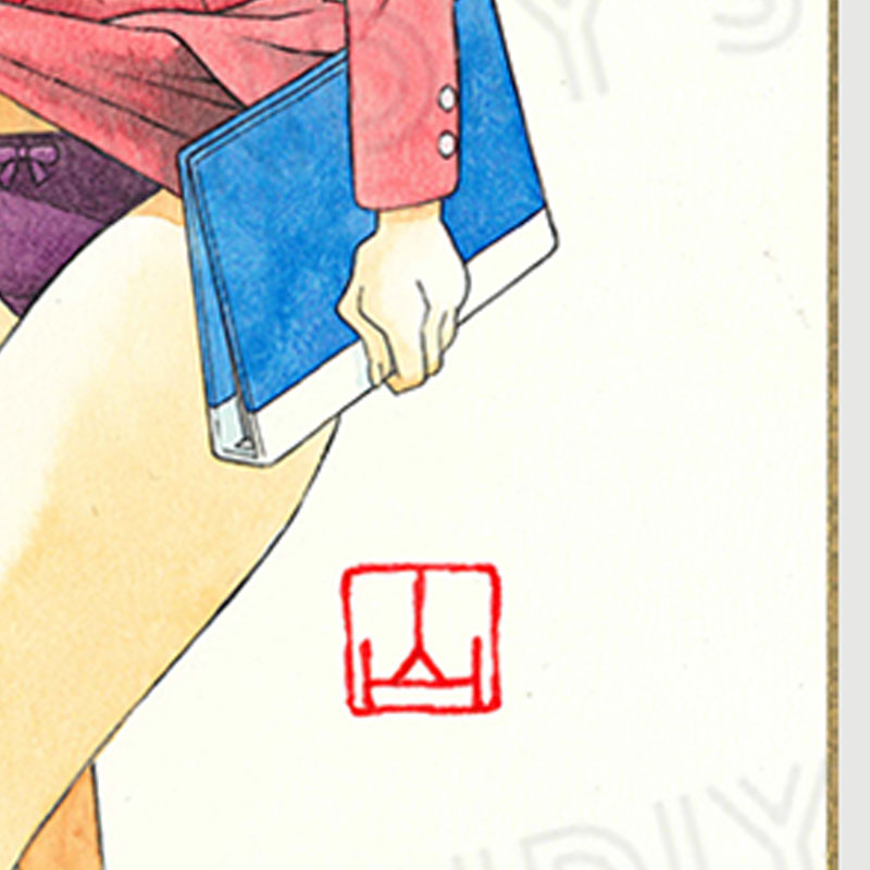 【限定1枚】山桜桃先生　完成品カラーイラスト色紙3『Lucky Boy』