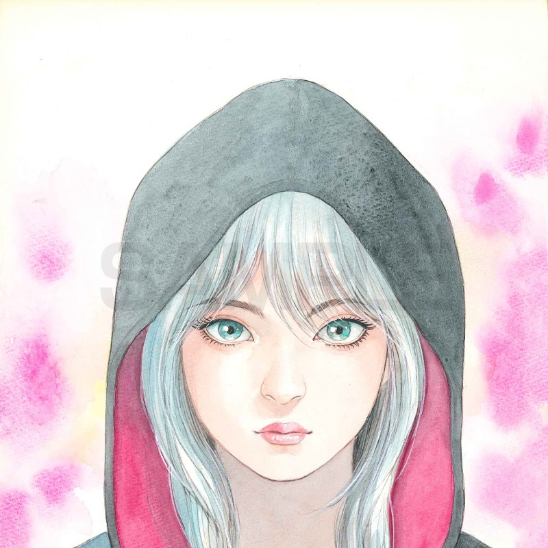 【限定1枚】松久由宇　カラー原画『魔法少女』