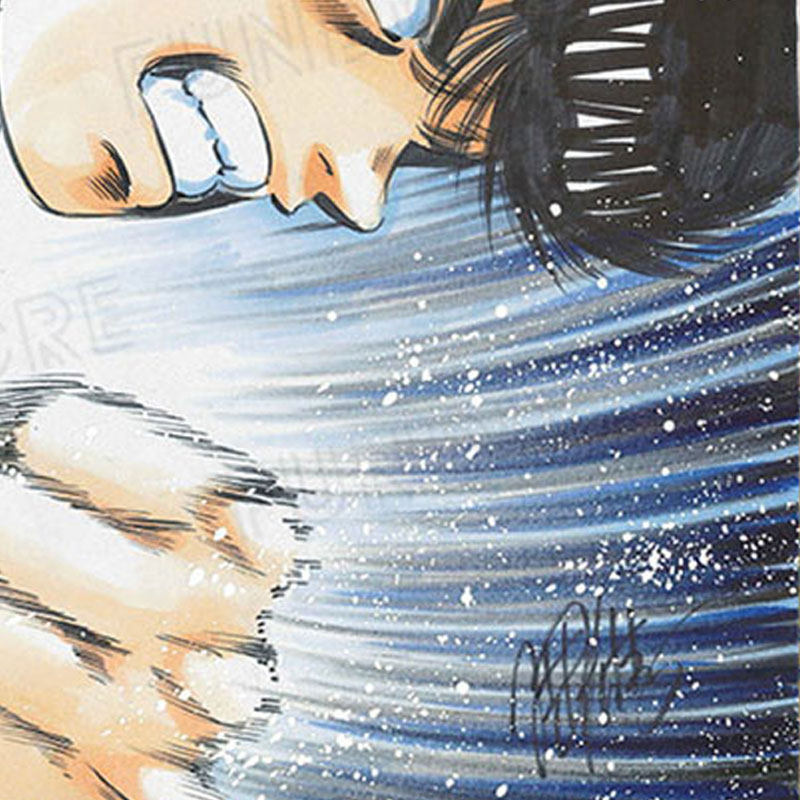【限定1枚】押山雄一先生　完成品カラーイラスト色紙4『あばれ花組』花咲青児＆桜竜次