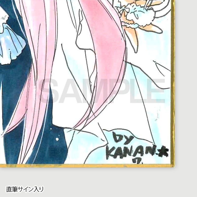 【サイレントオークション★7/16 12:00～7/21 23：59まで！】【限定1枚】かなん先生　ギャラクシーエンジェル　完成品カラーイラスト色紙57『ルーンエンジェル隊』