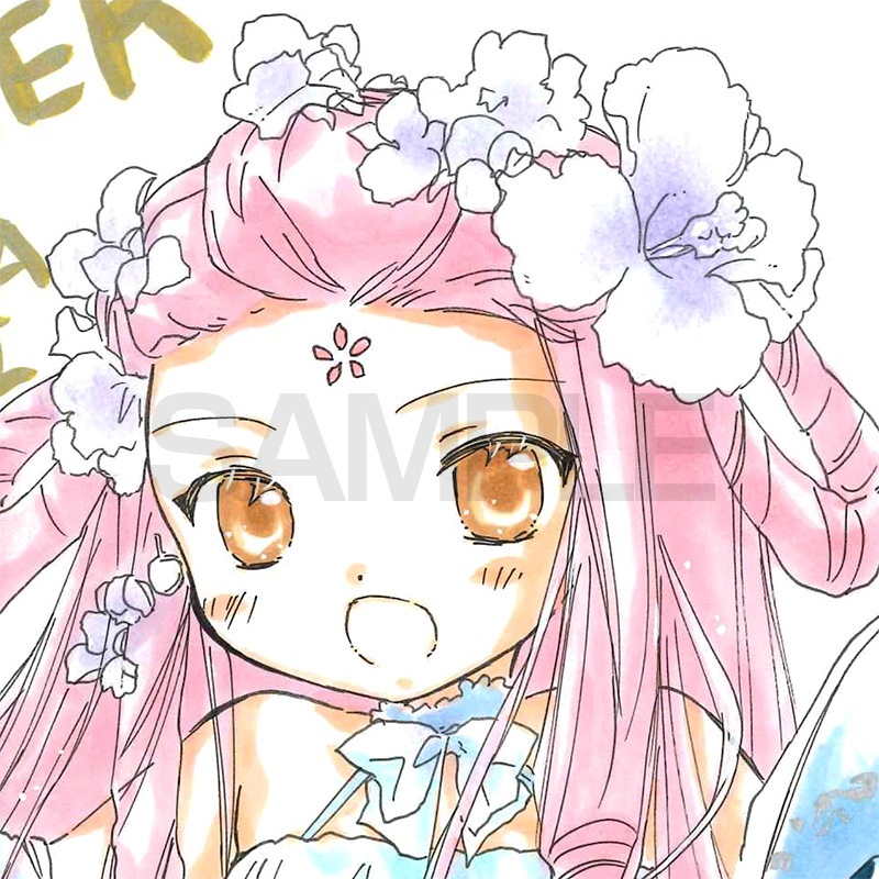 【サイレントオークション★7/16 12:00～7/21 23：59まで！】【限定1枚】かなん先生　ギャラクシーエンジェル　完成品カラーイラスト色紙57『ルーンエンジェル隊』