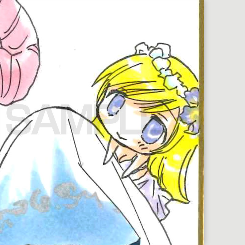 【サイレントオークション★7/16 12:00～7/21 23：59まで！】【限定1枚】かなん先生　ギャラクシーエンジェル　完成品カラーイラスト色紙57『ルーンエンジェル隊』
