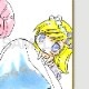 【サイレントオークション★7/16 12:00～7/21 23：59まで！】【限定1枚】かなん先生　ギャラクシーエンジェル　完成品カラーイラスト色紙57『ルーンエンジェル隊』